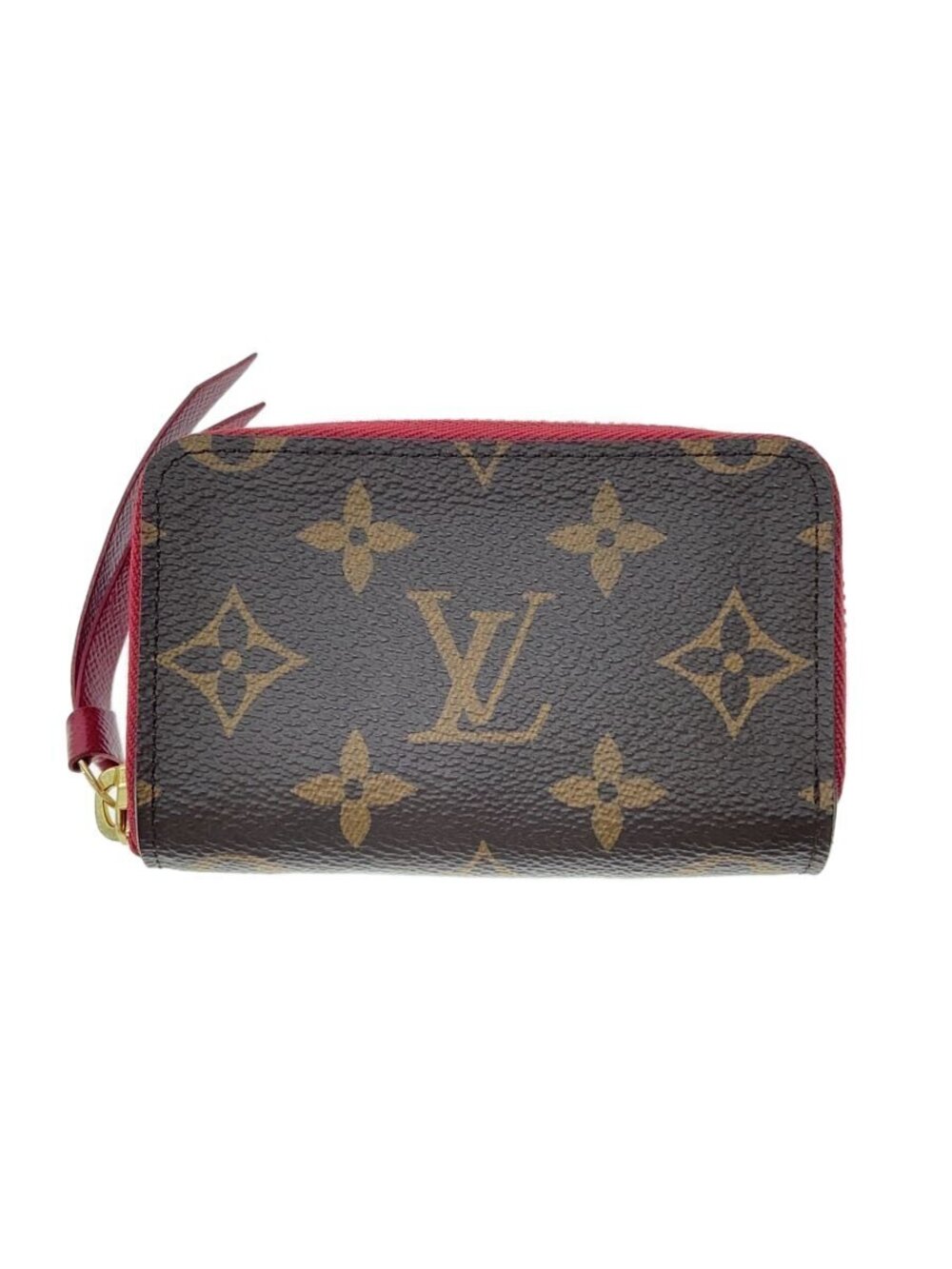 LOUIS VUITTON Multi Cartes Monogram Canvas Fuschia Pink Leather Brown